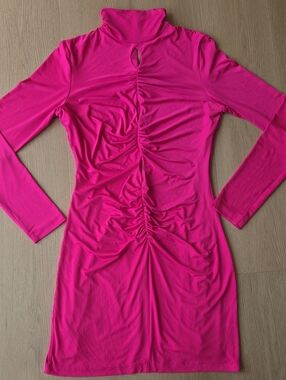 Amanda Uprichard Hot Pink Statement Top